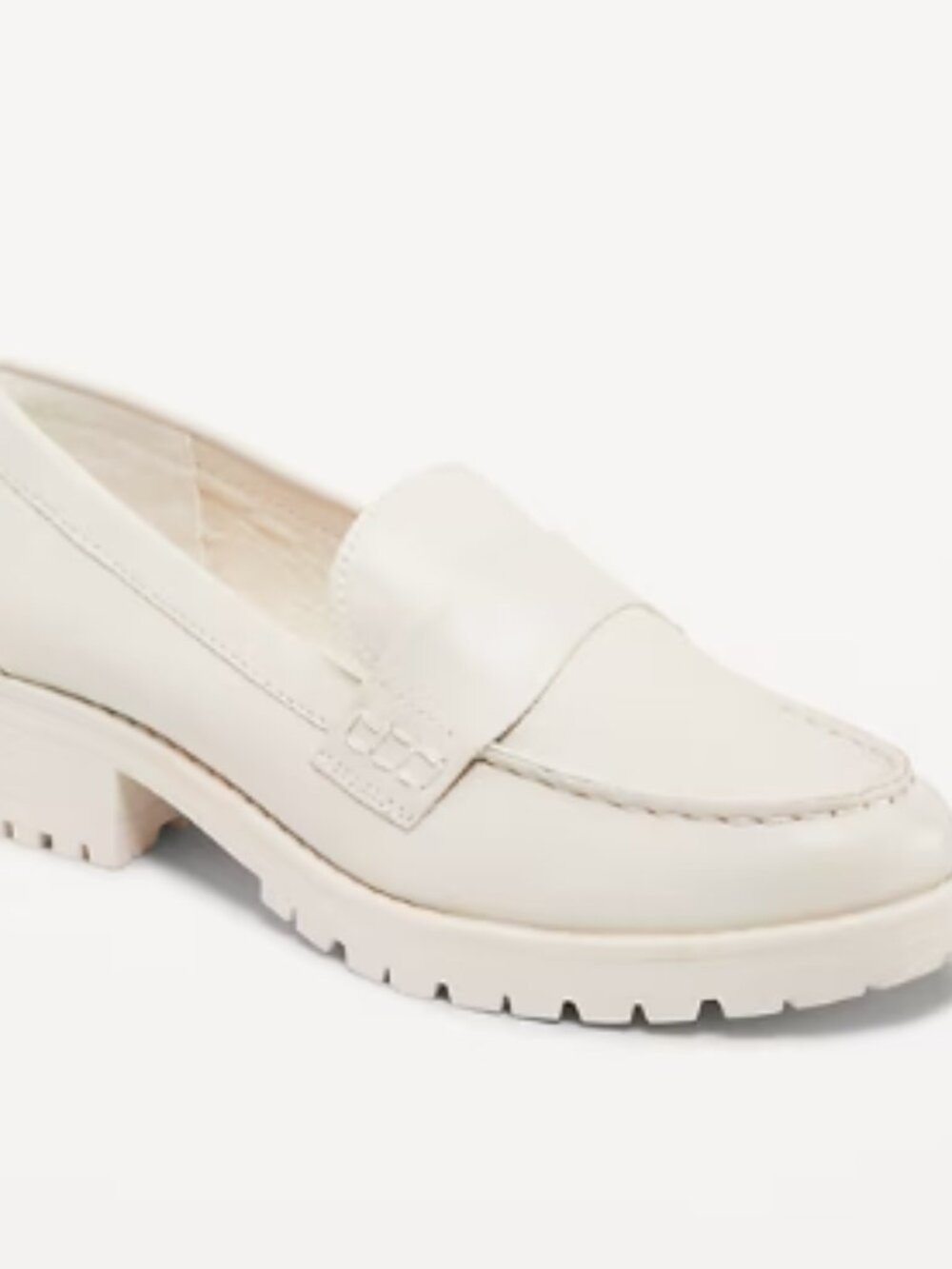 Old Navy Off-white / Cream Chunky Penny Loafers, size 7